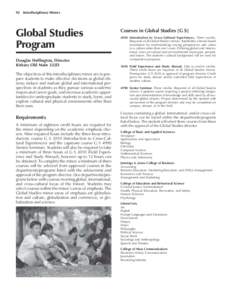 92  Interdisciplinary Minors Global Studies Program