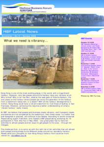 Newsletter | No.12 | October[removed]What we need is vibrancy… HBF Events October[removed]