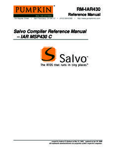 RM-IAR430 Reference Manual 750 Naples Street •