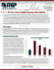  A Closer Look at TABOR (Taxpayer Bill of Rights)