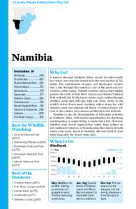 ©Lonely Planet Publications Pty Ltd  Namibia Windhoek...................... 245 Grootfontein..................260 Etosha National Park