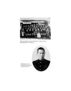Earliest existing photo of Shunryu Suzuki, age 14, at upper elementary school graduation in Mori, MarchShunryu, age 25, in the Komazawa University senio1 yearbook, March 1930.