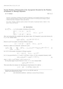 Mathematical Notes, Vol. 64, No. 2, 98  On the Number of Summands in the Asymptotic Formula for the Number of Solutions to Waring’s Equation A. V. Ustinov