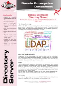System software / Bacula / OpenLDAP / LDAP Data Interchange Format / Lightweight Directory Access Protocol / Active Directory / Directory services / Software / Computing