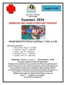 Update Lifeguard flyer Summer  2016