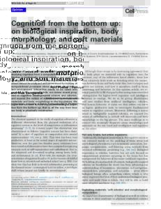 TICS-1328; No. of Pages 10  Opinion Cognition from the bottom up: on biological inspiration, body