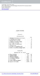 Cambridge University Press[removed]5 - Syria and Egypt: From the Tell el Amarna Letters W. M. Flinders Petrie Table of Contents More information
