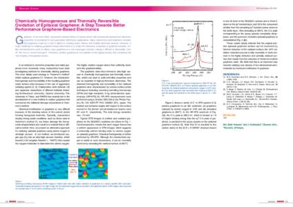 2 Materials Science  PF Activity Report 2011 #29 Chemically Homogeneous and Thermally Reversible Oxidation of Epitaxial Graphene: A Step Towards Better
