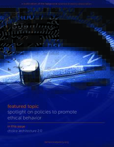 a publication of the behavioral science & policy association  volume 3 issuefeatured topic