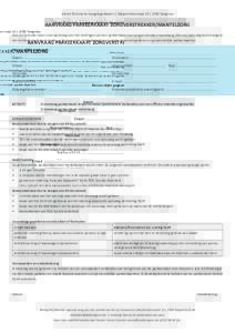 Dienst Technische Aangelegenheden | Maastrichterstraat 10 | 3700 Tongeren  AANVRAAG PARKEERKAART ZORGVERSTREKKER/MANTELZORG Met dit formulier doet u een aanvraag voor het verkrijgen van een parkeerkaart voor zorgverstrek