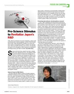 FOCUS ON CAREERS  Produced by the Science/AAAS Custom Publishing Office JAPAN