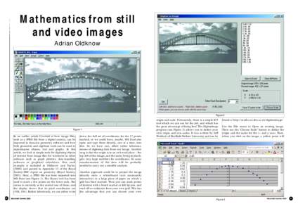 Mathematics from still and video images Adrian Oldknow Figure 2