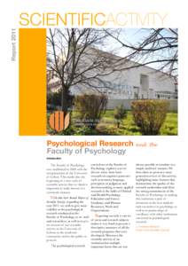 Report[removed]SCIENTIFICACTIVITY Psychological Research and Faculty of Psychology