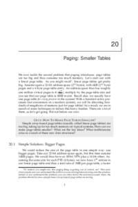 20 Paging: Smaller Tables
