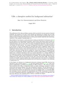 Segmentation / ViBe / Image processing / Computer vision / Thresholding