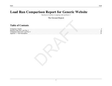 Load Run Comparison Report for Generic Website - Baselined on Load Run 2 comparing with Load Run(s) 3