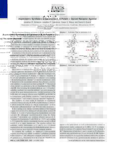 Published on WebAsymmetric Synthesis of Salvinorin A, A Potent K Opioid Receptor Agonist Jonathan R. Scheerer, Jonathan F. Lawrence, Grace C. Wang, and David A. Evans* Department of Chemistry and Chemical Bi