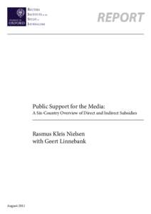 Public Support for the Media: A Six-Country Overview
