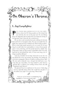 On Oberon’s Throne L. Jagi Lamplighter P  UCK PAUSED MID-CAREFREE-FLIT TO EYE THE EMPTY
