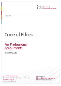 Code of Ethics For Professional Accountants Revised May2013  Institute of Financial Accountants