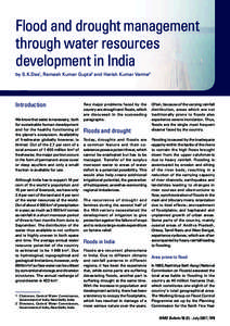 Flood and drought management through water resources development in India by S.K.Das1, Ramesh Kumar Gupta2 and Harish Kumar Varma2  Introduction