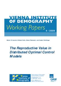 The Reproductive Value in Distributed Optimal Control Models