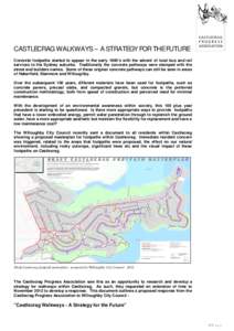 Construction / Architecture / Landscape architecture / Castlecrag /  New South Wales / Road surface / Concrete landscape curbing
