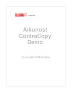 Alkonost ContraCopy Demo Alkonost ContraCopy © [removed]Alkonost Software  I