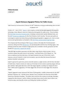 PRESS RELEASE CONTACT: Ann Revell-Pechar A.Revell Communications[removed]; [removed]