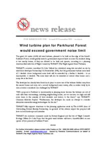 Microsoft Word - TThWART objection to Parkhurst Forest wind turbine plan - news release[removed]doc
