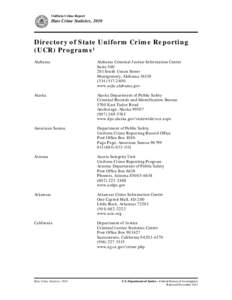 Microsoft Word - Hate Crime 2010-State UCR Contacts-Directory.doc