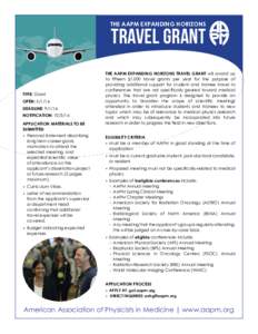 2016 Horizons Travel Grant Flyer.indd