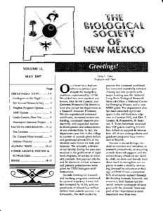 New Mexico / University of New Mexico / V-12 Navy College Training Program / Museum of Southwestern Biology / Undergraduate research / Colorado State University / Rio Grande Rivalry / Paul Bartlett R Peace Prize