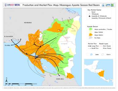 Production and Market Flow Map: Nicaragua Apante Season Red Beans  Puerto Barrios  Key Market Center