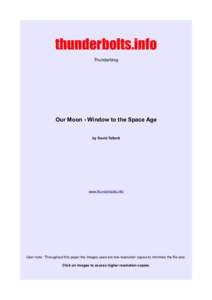 thunderbolts.info Thunderblog Our Moon - Window to the Space Age by David Talbott
