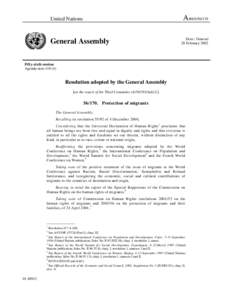 A/RES[removed]United Nations General Assembly