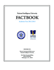 National Intelligence University  FACTBOOK Academic Year[removed]CELEBRATING
