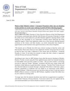 Press Release - 22 JunOrlando Shooting Scams