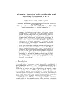 Measuring, simulating and exploiting the head concavity phenomenon in BKZ Shi Bai1 , Damien Stehl´e2 , and Weiqiang Wen2 1  2