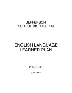JEFFERSON SCHOOL DISTRICT 14J