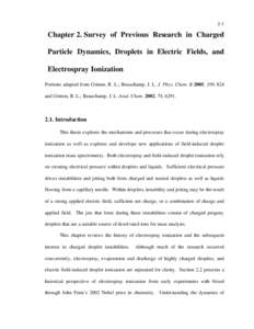 Microsoft Word - chapter 2 - survey of previous research in charged particle dynamics.doc