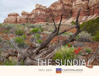 the sundial FALL 2017 The mission of Canyonlands Research Center is to facilitate research, education, and collaboration for understanding the interactive effects of land use and climate and developing management soluti