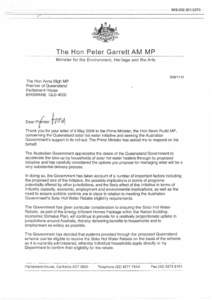 MIS[removed]The Hon Peter Garrett AM MP Minister for the Environment, Heritage and the Arts  B09/1112