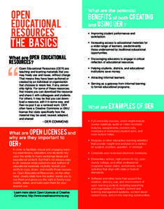Open Educational Resources The basics