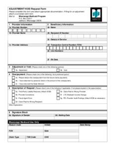 ADJUSTMENT/VOID Request Form