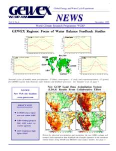 Global Energy and Water Cycle Experiment  NEWS Vol. 9, No. 4