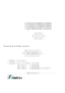 Numerical stability analysis of natural circulation driven supercritical water reactors Johan Spoelstra Master of Science Thesis PNR