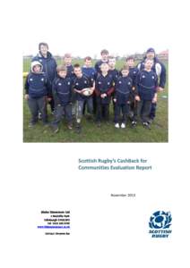 Microsoft Word - Scottish Rugby CashBack Evaluation Report
