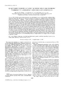 Evolution, 50(4), 1996, ppQUANTITATIVE GENETICS OF SPRINT RUNNING SPEED AND SWIMMING ENDURANCE IN LABORATORY HOUSE MICE (MUS DOMESTICUS) MICHAEL R. D o H M , ~JACK