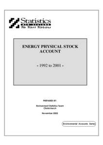 ENERGY PHYSICAL STOCK ACCOUNTtoPREPARED BY: